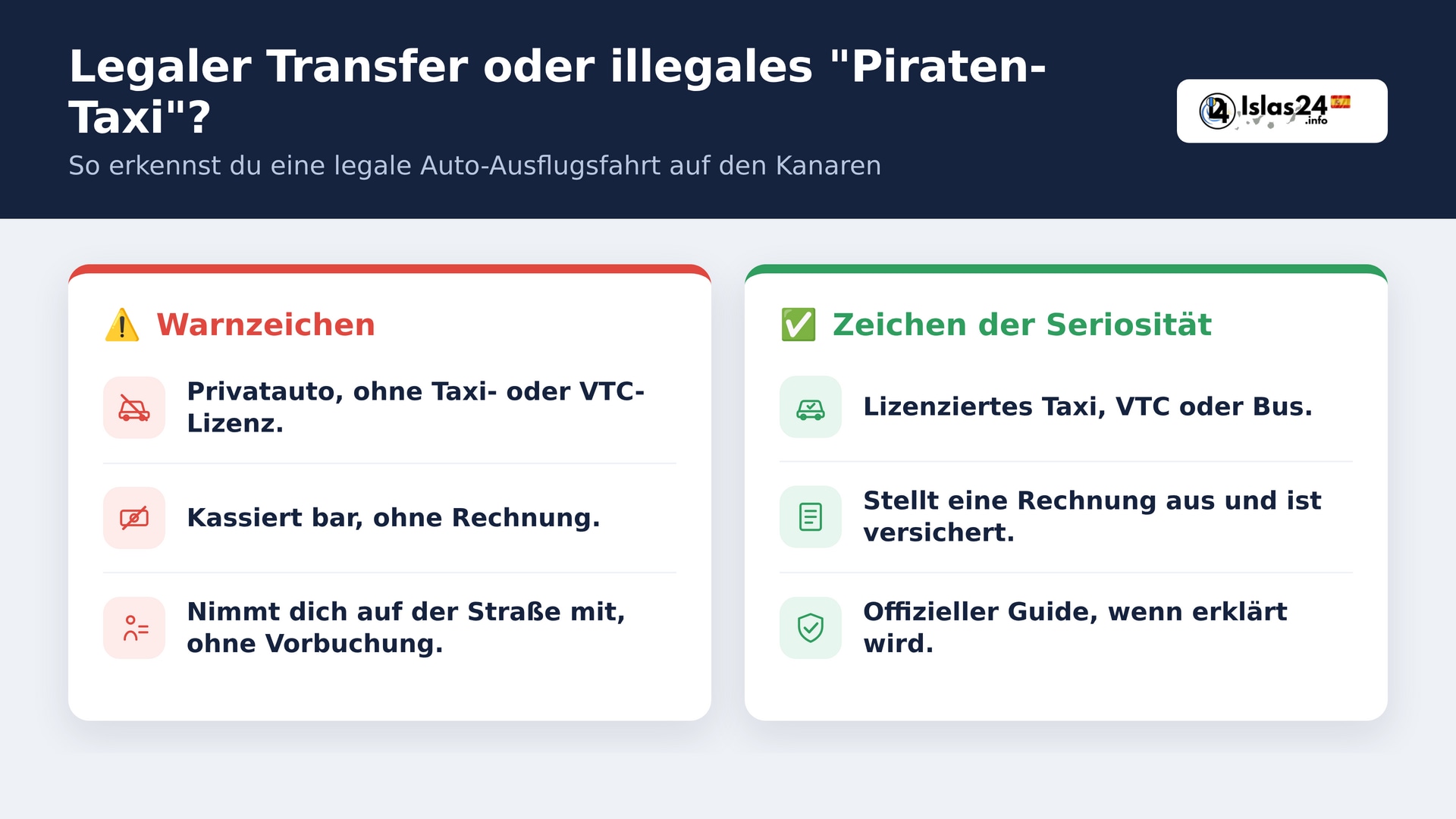 Ist es legal, wenn dich jemand per Auto auf einen Ausflug über die Kanaren mitnimmt?